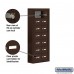 Salsbury Cell Phone Storage Locker - 7 Door High Unit (5 Inch Deep Compartments) - 14 A Doors - Bronze - Surface Mounted - Master Keyed Locks